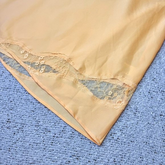 Meshki Satin Lace Slip Mini Dress Joslyn Lemon Yellow size L - Picture 5 of 11